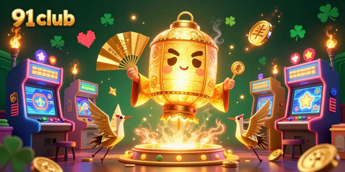 Engage in thrilling gameplay at 91 club with vibrant casino visuals and lucky gaming elements.