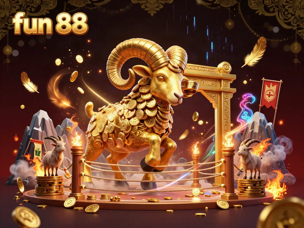 Experience fun 88 with thrilling 3D cartoon action, golden symbols, and casino excitement!