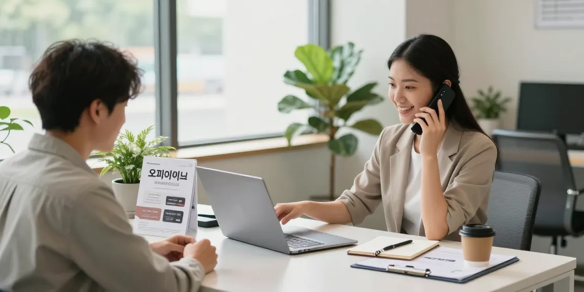 Consultation at a modern OP service desk showcasing 오피사이트 assistance.